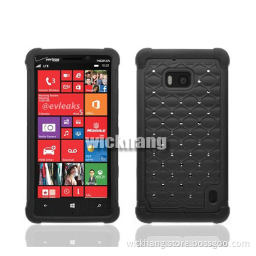 Heavy Duty Glitter Hybrid Studded Diamond Cover Hard Case for Nokia Lumia N929